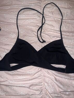 PINK Victoria's Secret Black Triangle Bikini Top